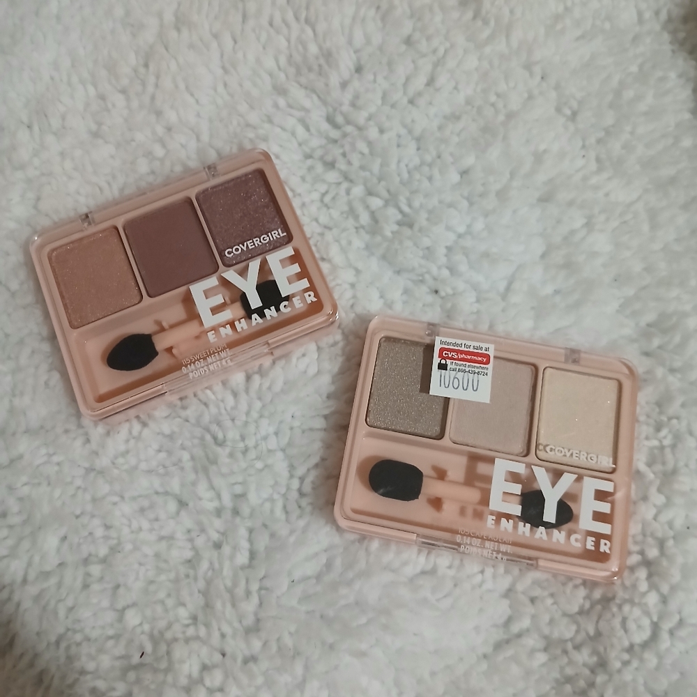 2 CoverGirl  Eye Enhancers, Sweet Plum  #115 Eyeshadow Trio/ Cafe Au Lait #105